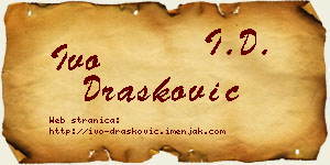 Ivo Drašković vizit kartica